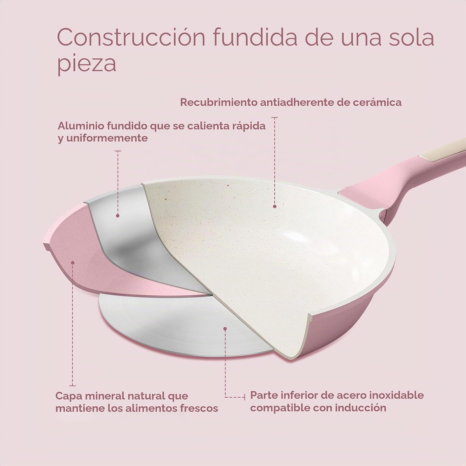 SENSARTE Juego de utensilios de cocina de cerámica antiadherente gr...