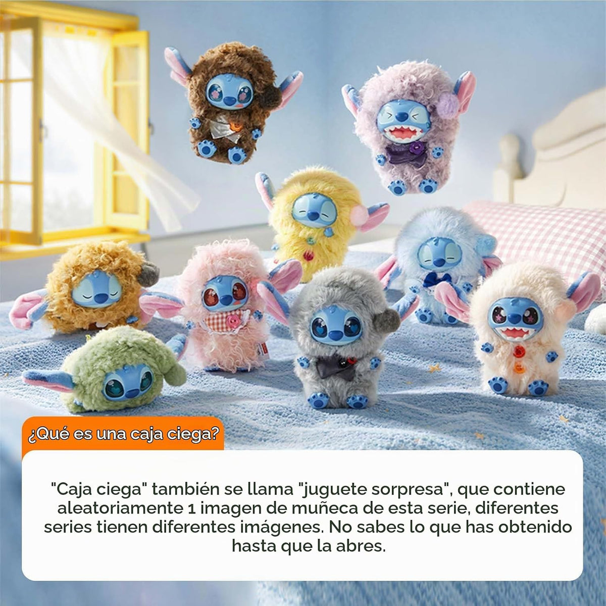 MINISO Disney Stitch Five More Minutes Series - Llavero de caja cie...
