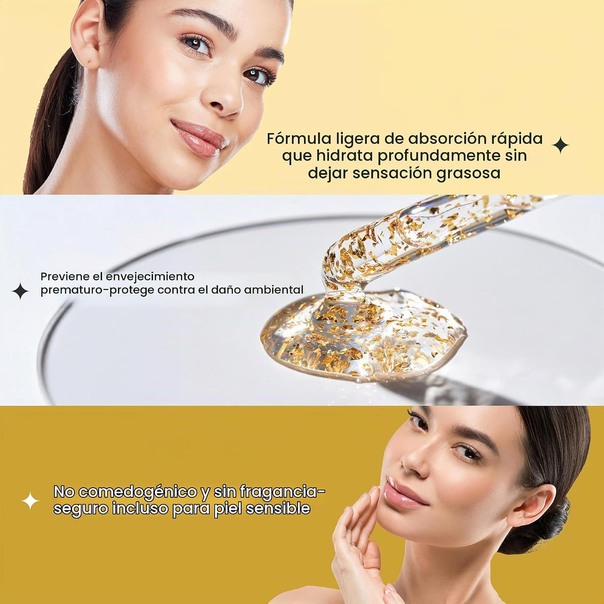 The Beauty Elixir - Suero de colágeno para cara con oro de 24 quila...