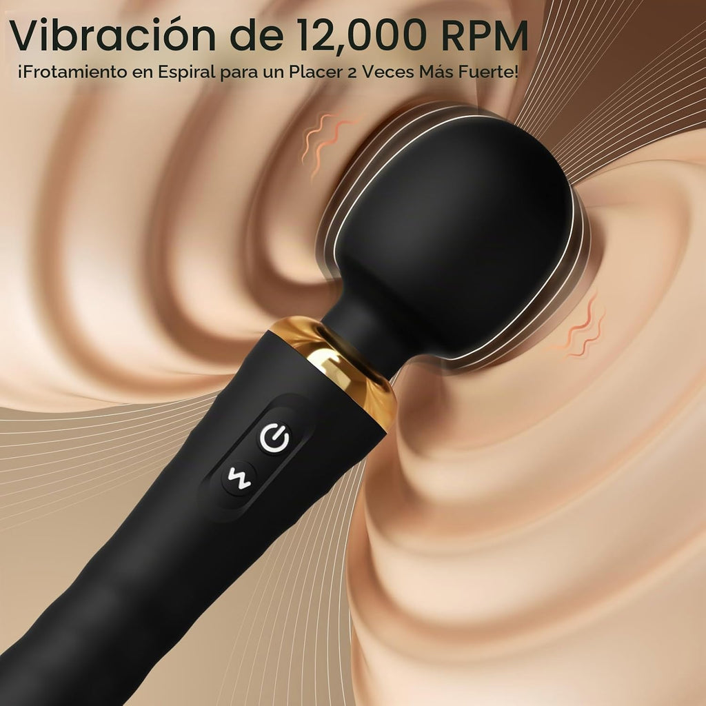 Allovü - Vibrador de varita con vibrador, masajeador de varita para...