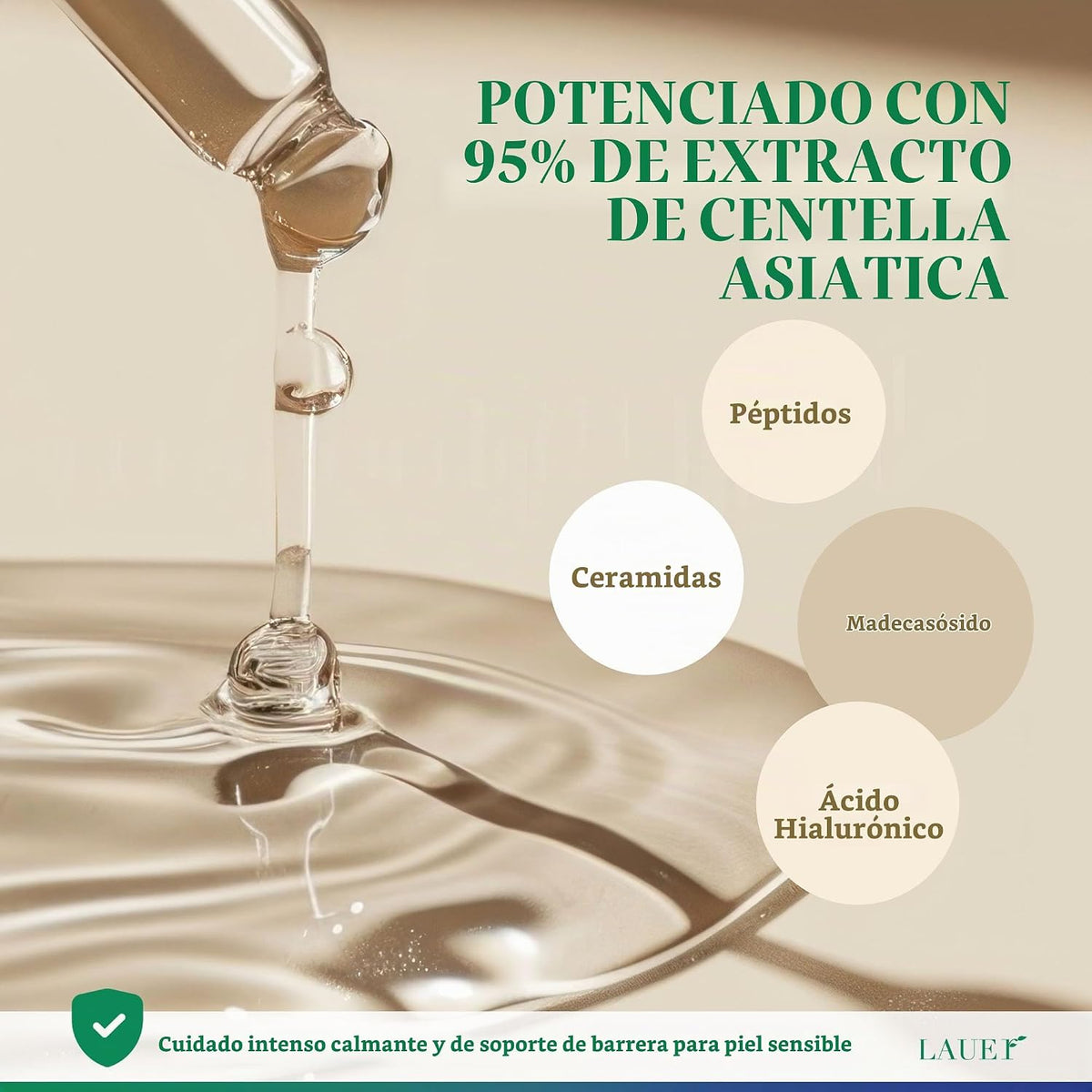 Centella Asiatica Ampolla Serum 95% Extracto de Madagascar Alivio d...