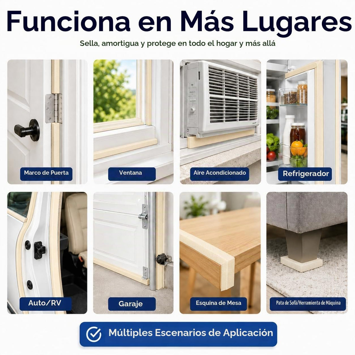 Bantie Tiras de Espuma EVA de 1"×2" con Cinta Adhesiva para...
