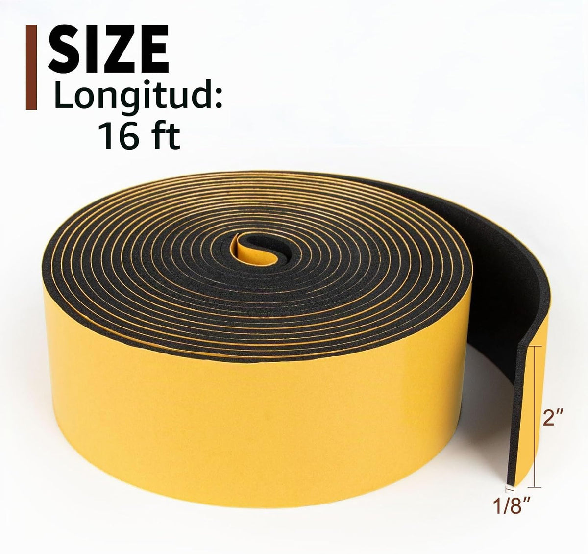 Yotache Burlete de neopreno de 2 pulgadas de ancho x 1\/8 pulgadas...