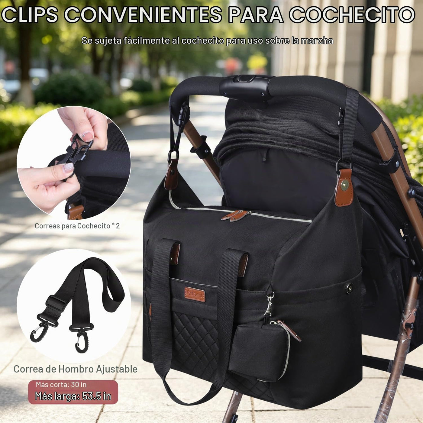 Pritent Bolsa de pañales Tote Impermeable Maternidad Bolsas de Bebé...