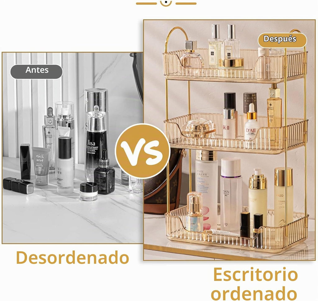 Shuang Qing Organizador de mostrador de baño, almacenamiento de enc...