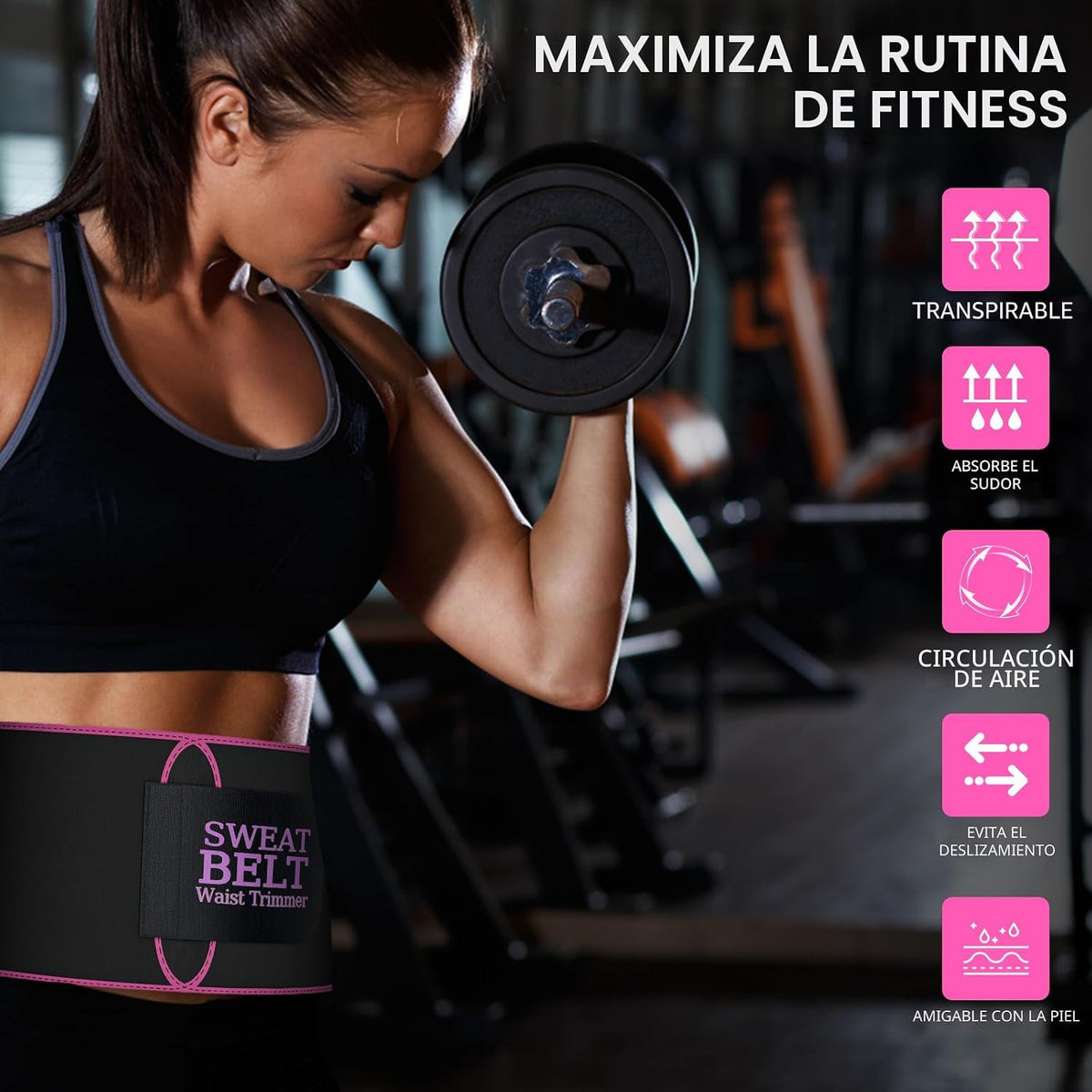 ZPP Entrenador de cintura para mujeres y hombres, banda de sudor de...