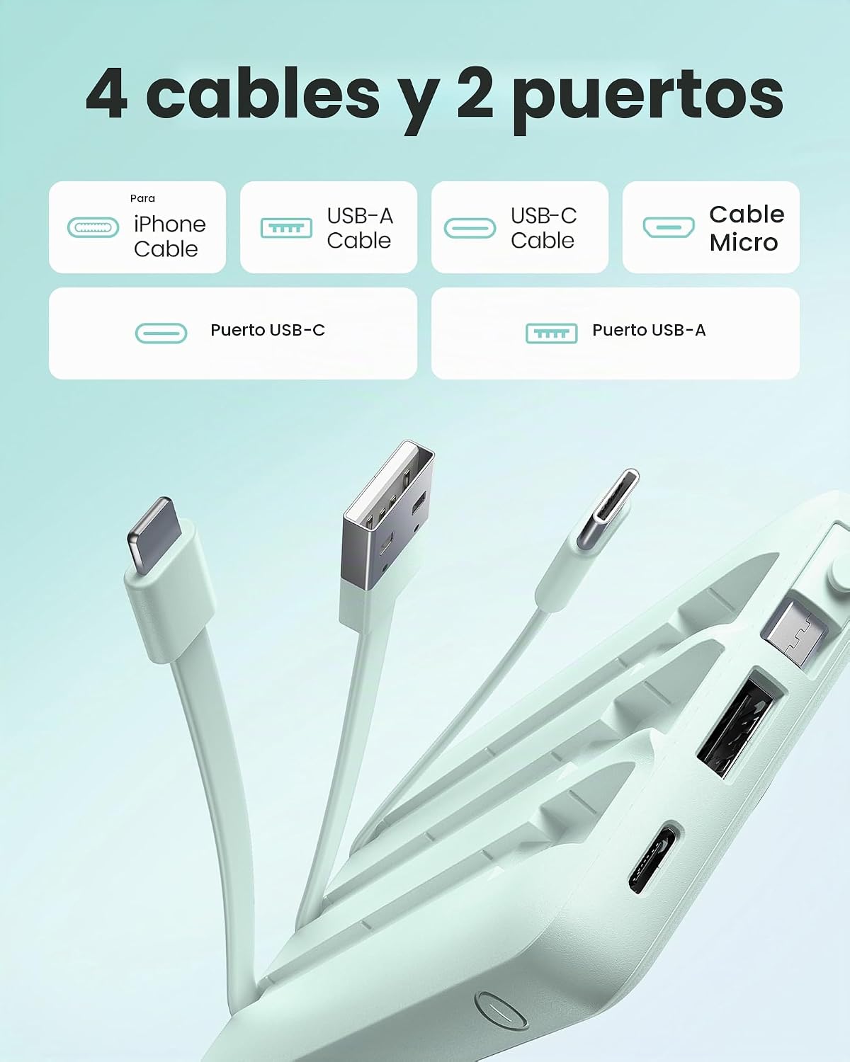 Coowisty Cargadores portátiles de 10000 mAh, banco de energía Slim...
