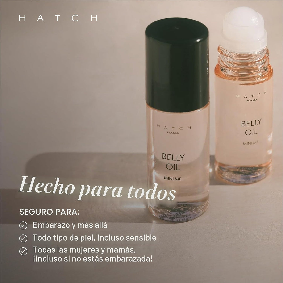 HATCH Belly Oil Roller, cuidado de la piel corporal durante el emba...