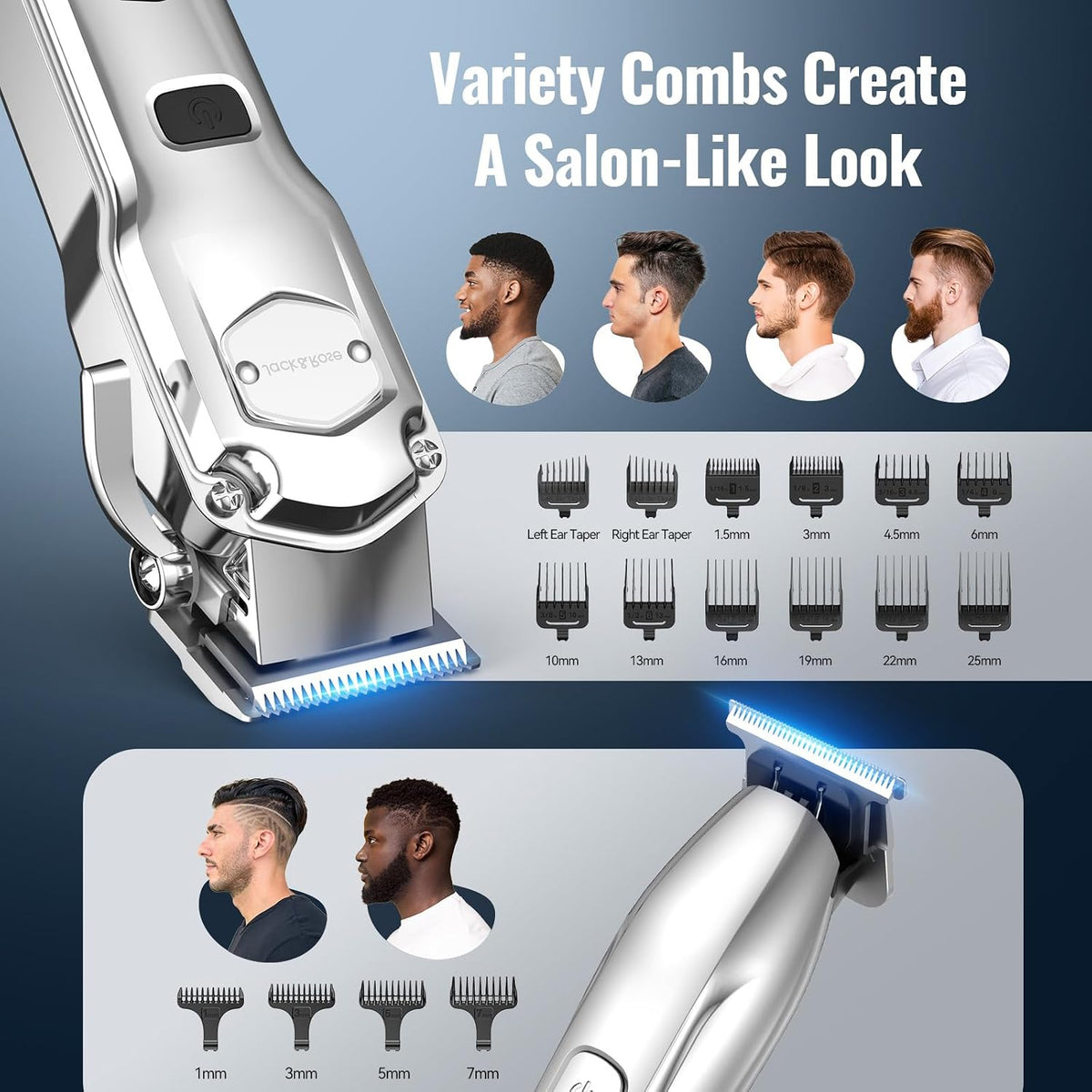 Jack &amp; Rose - Cortadora de pelo para hombres, kit profesional,...