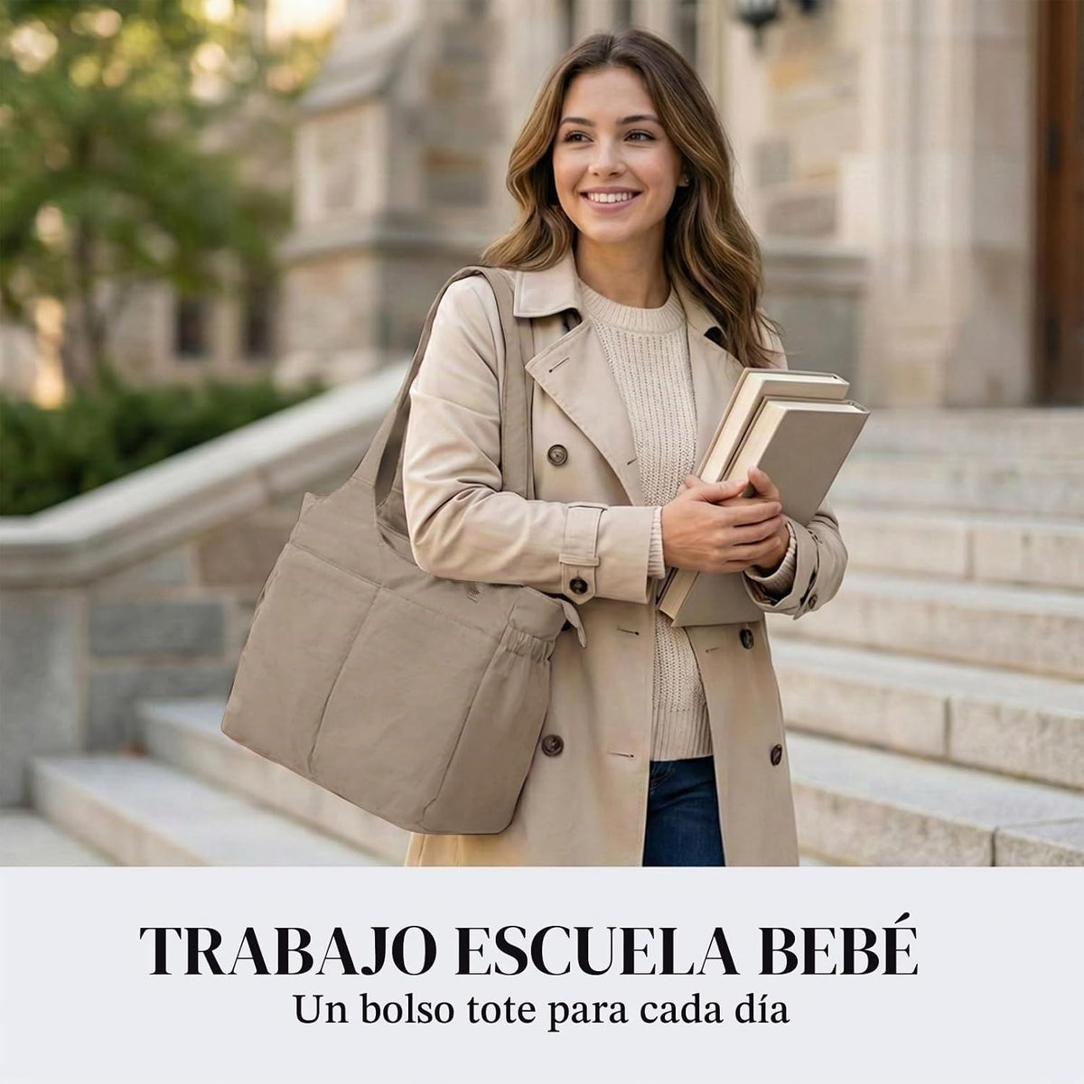 MOMINSIDE Bolsa de pañales de hospital para mujer, bolsa de bebé gr...