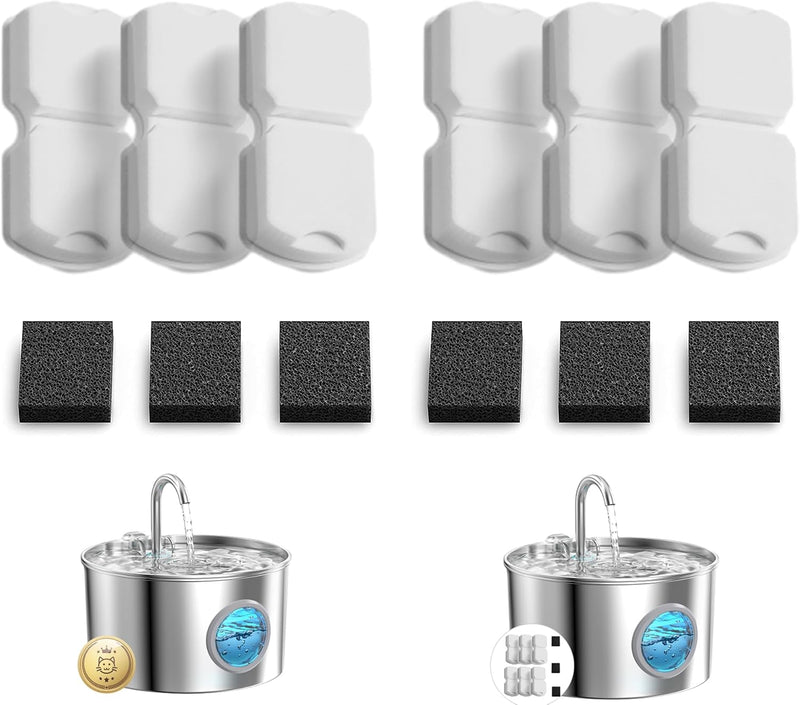 GIOTOHUN Reemplazo del filtro de fuente de agua para gatos: 12 filt...