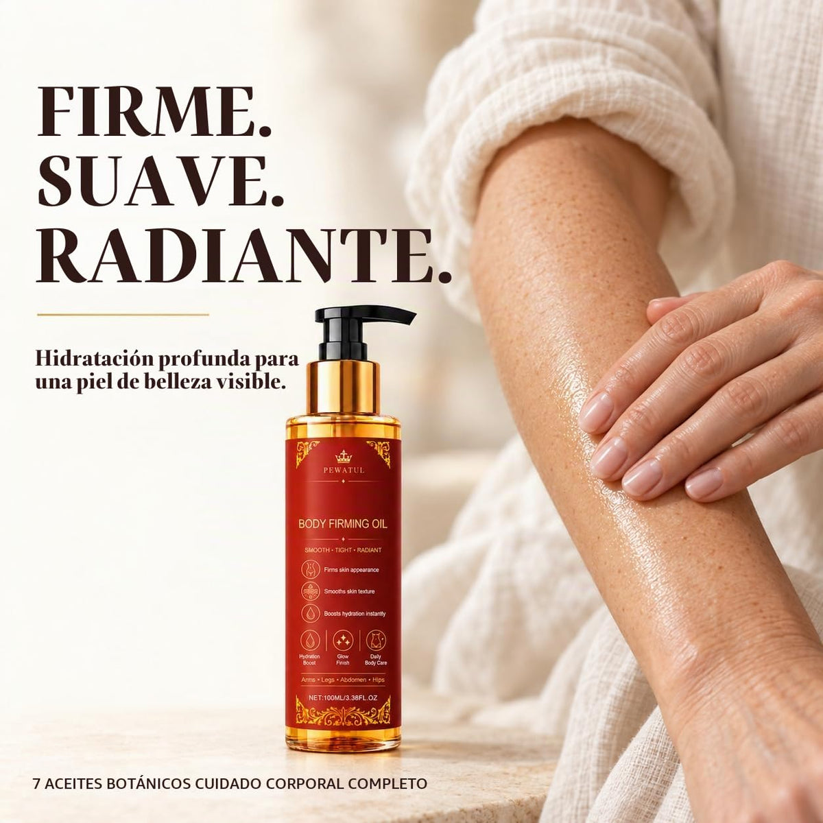 pewatul Aceite reafirmante corporal para mujeres, regordete, tensor...