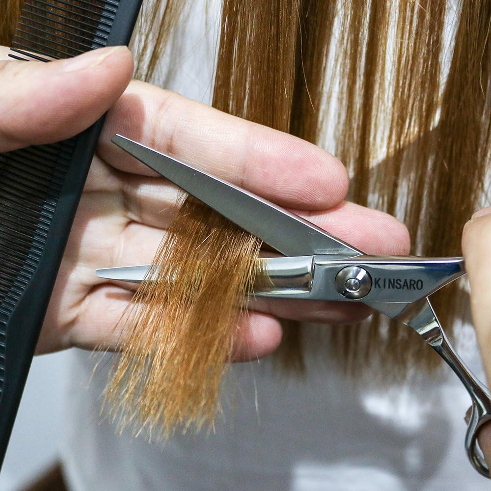 KINSARO Tijeras de corte de pelo de peluquero de 5.5 pulgadas 440C...