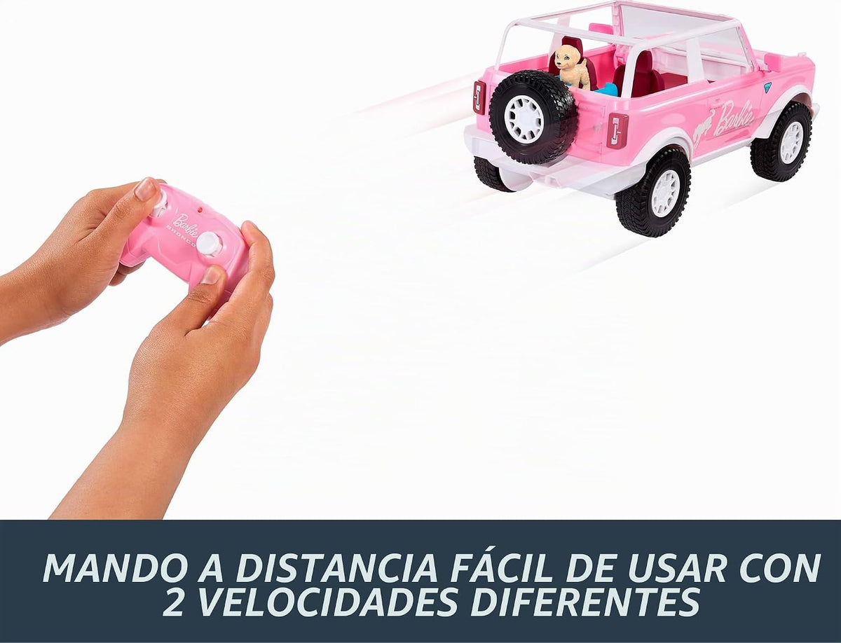 Hot Wheels RC Barbie Ford Bronco - Auto de juguete con control remo...