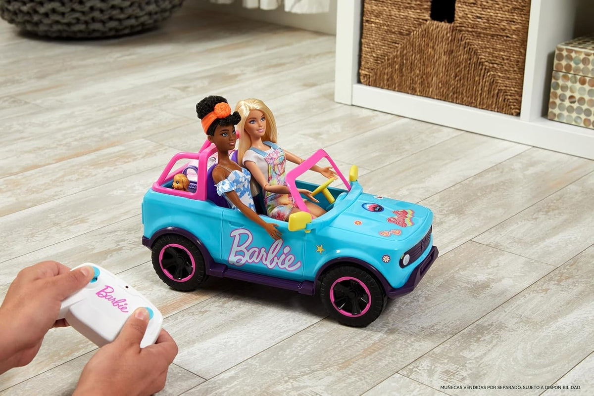 Hot Wheels Barbie RC SUV, vehículo rosa con control remoto | Se ada...