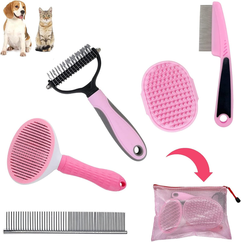 MASTER QUEEN Kit de aseo para perros - Cepillo de deshedding para c...