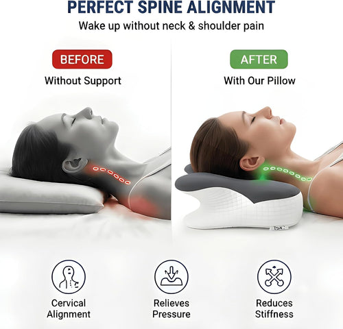 Almohada cervical ergonómica de espuma viscoelástica para dormir de...