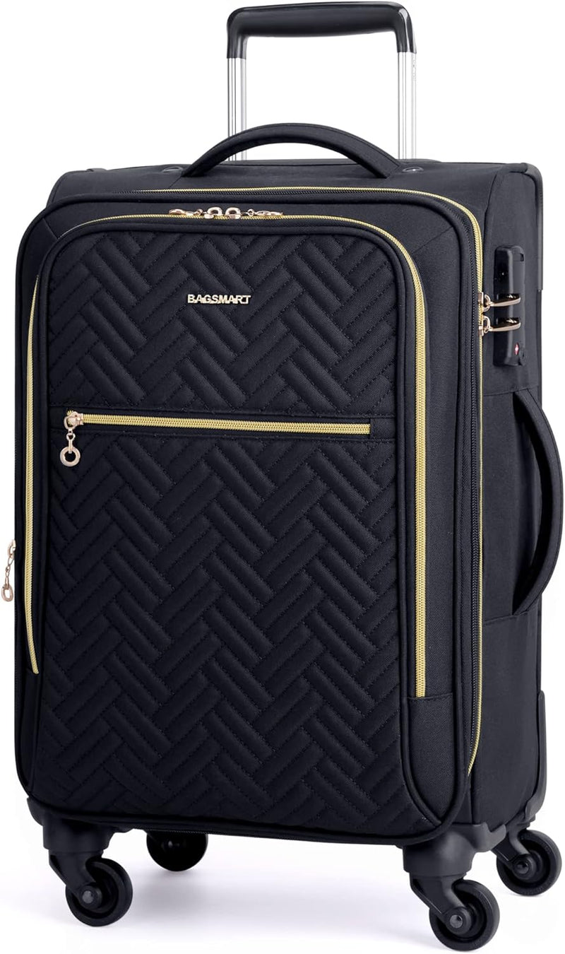 BAGSMART equipaje de mano giratorio expandible de 20 pulgadas, apro...