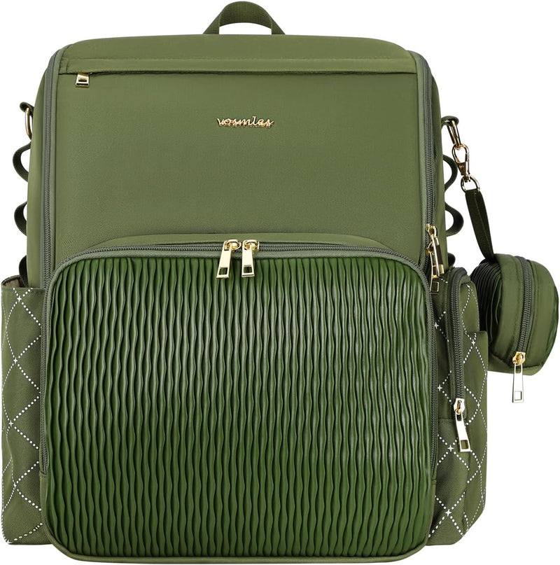 vosmles Elegante bolsa de pañales para bebé, bolsa de bebé con camb...