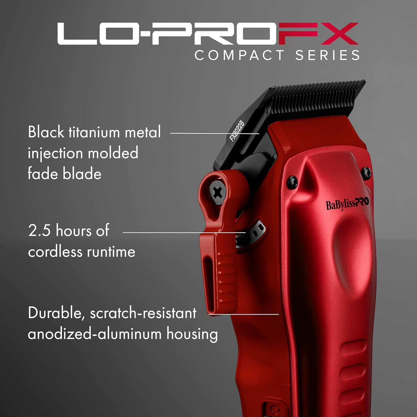 BaBylissPRO Cortadora compacta LO-PROFX de alto rendimiento para ca...