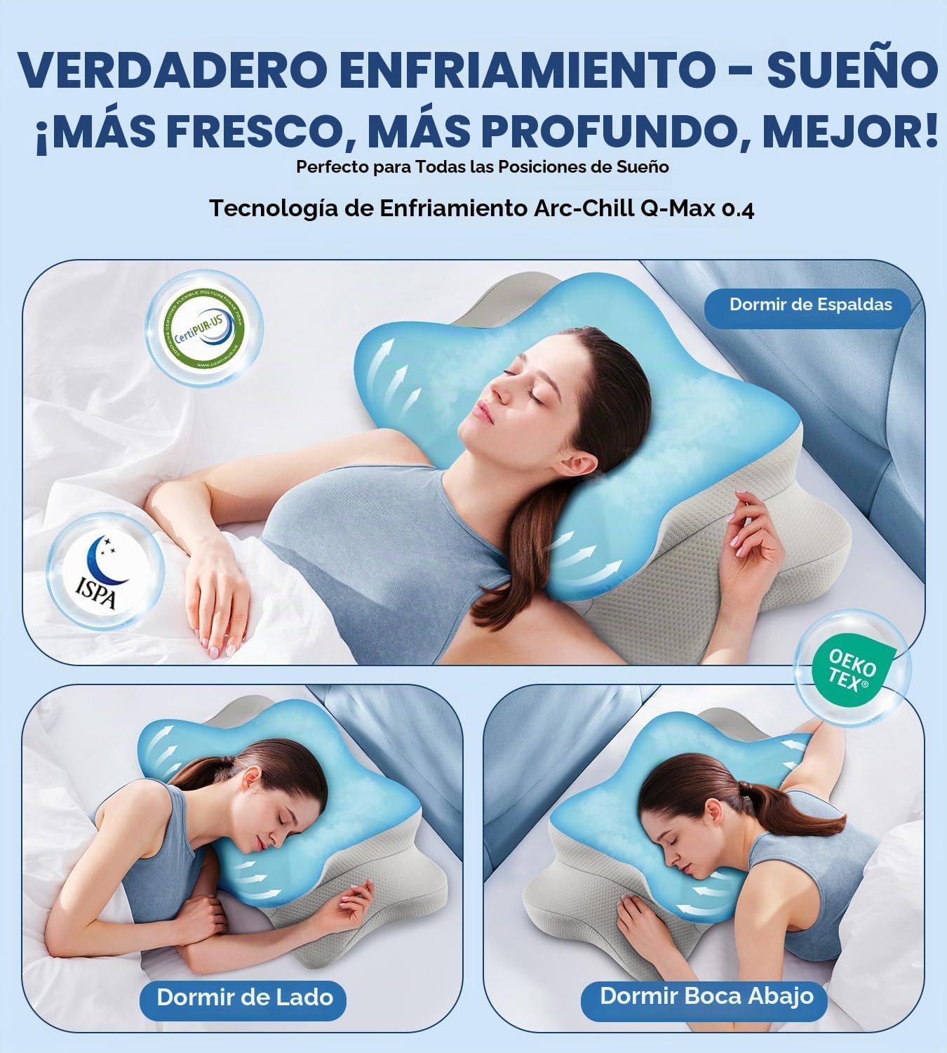 DONAMA - Almohada cervical para aliviar el dolor de cuello y hombro...