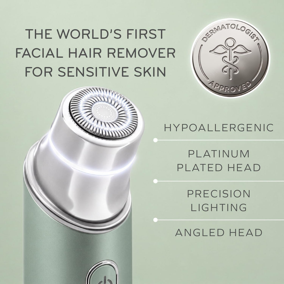 Sensia Removedor de vello facial para mujeres, aprobado por dermató...