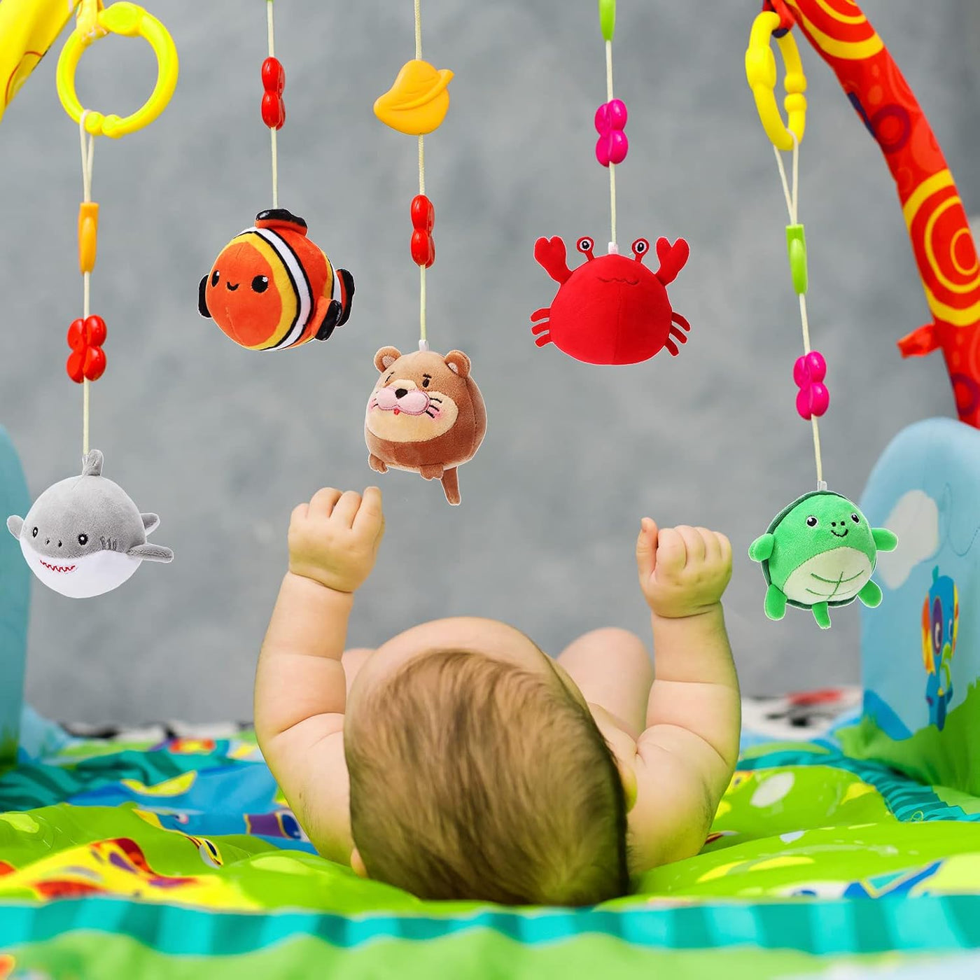 Harrycle 9 mini animales de peluche oceánicos de 3.15 pulgadas, lla...
