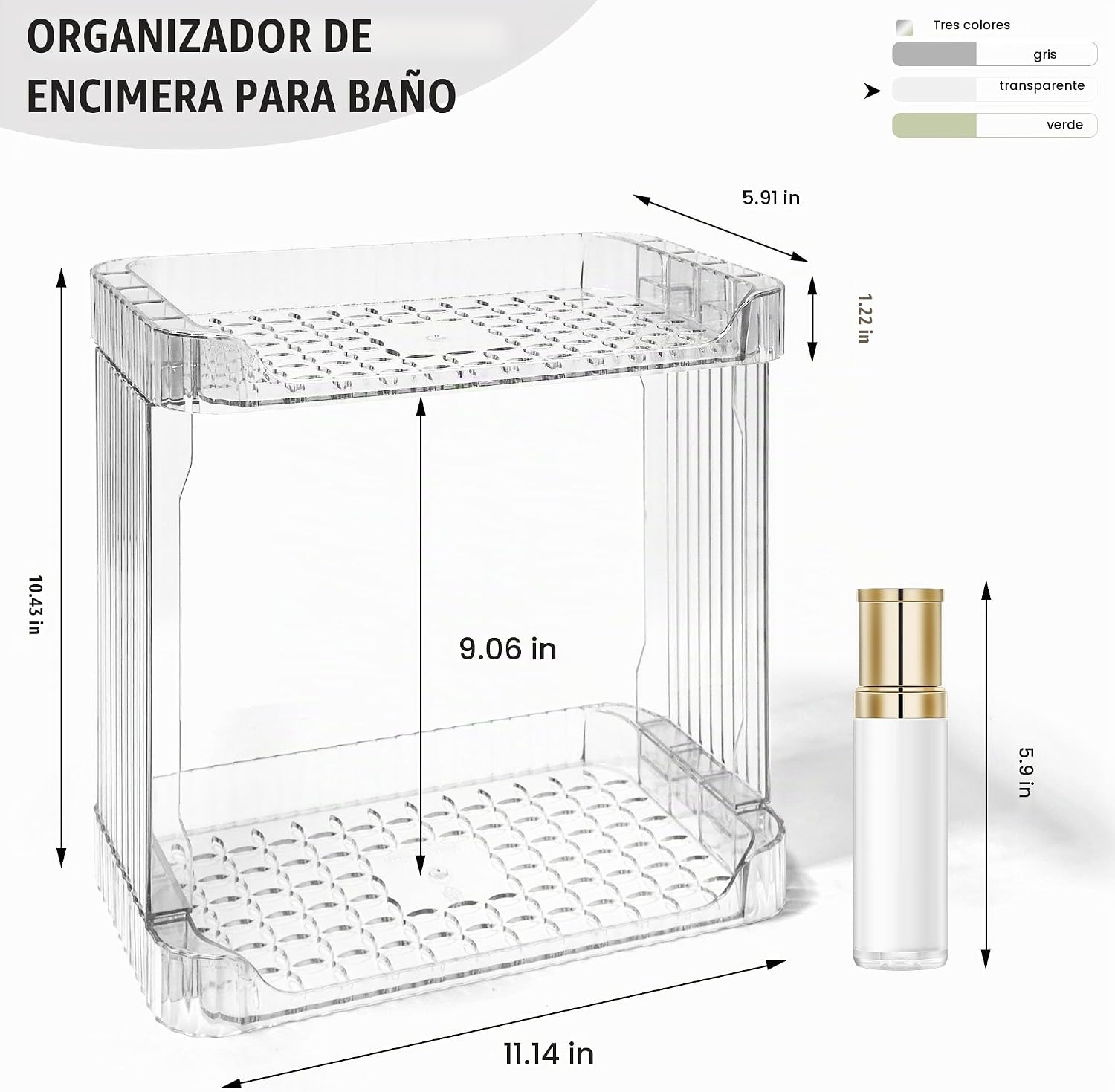 TENDER EPOCH Organizador de mostrador de baño, organizador de cosmé...