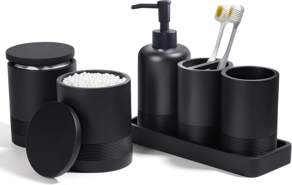 Conjunto de accesorios de baño, juego de accesorios de baño de 6 pi...