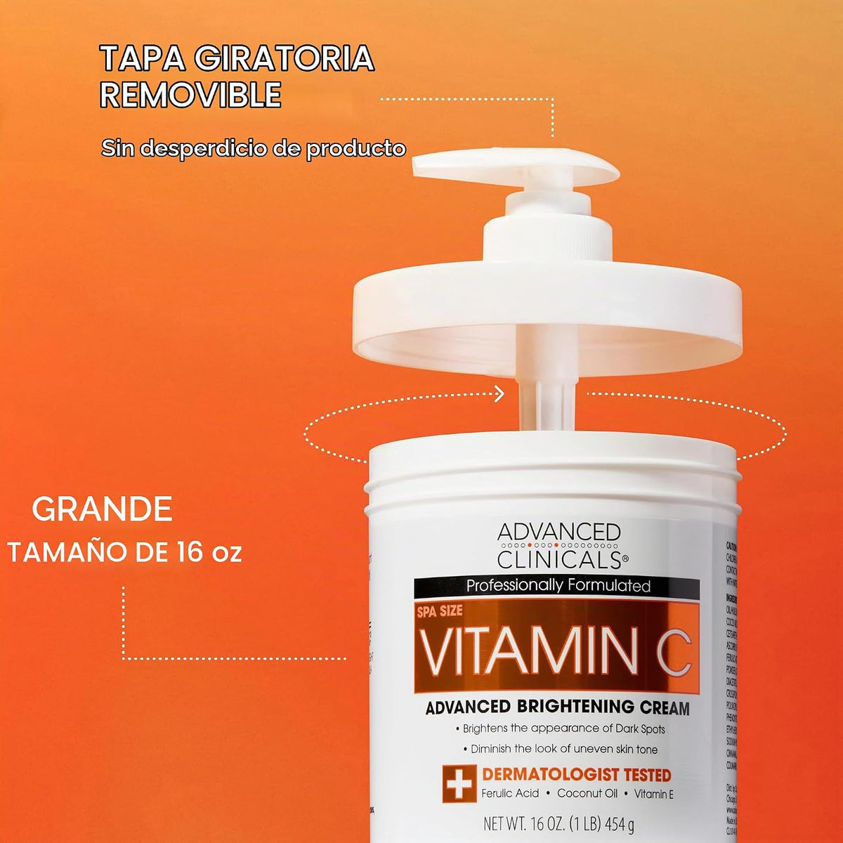 Advanced Clinicals Loción de crema corporal iluminadora con vitamin...