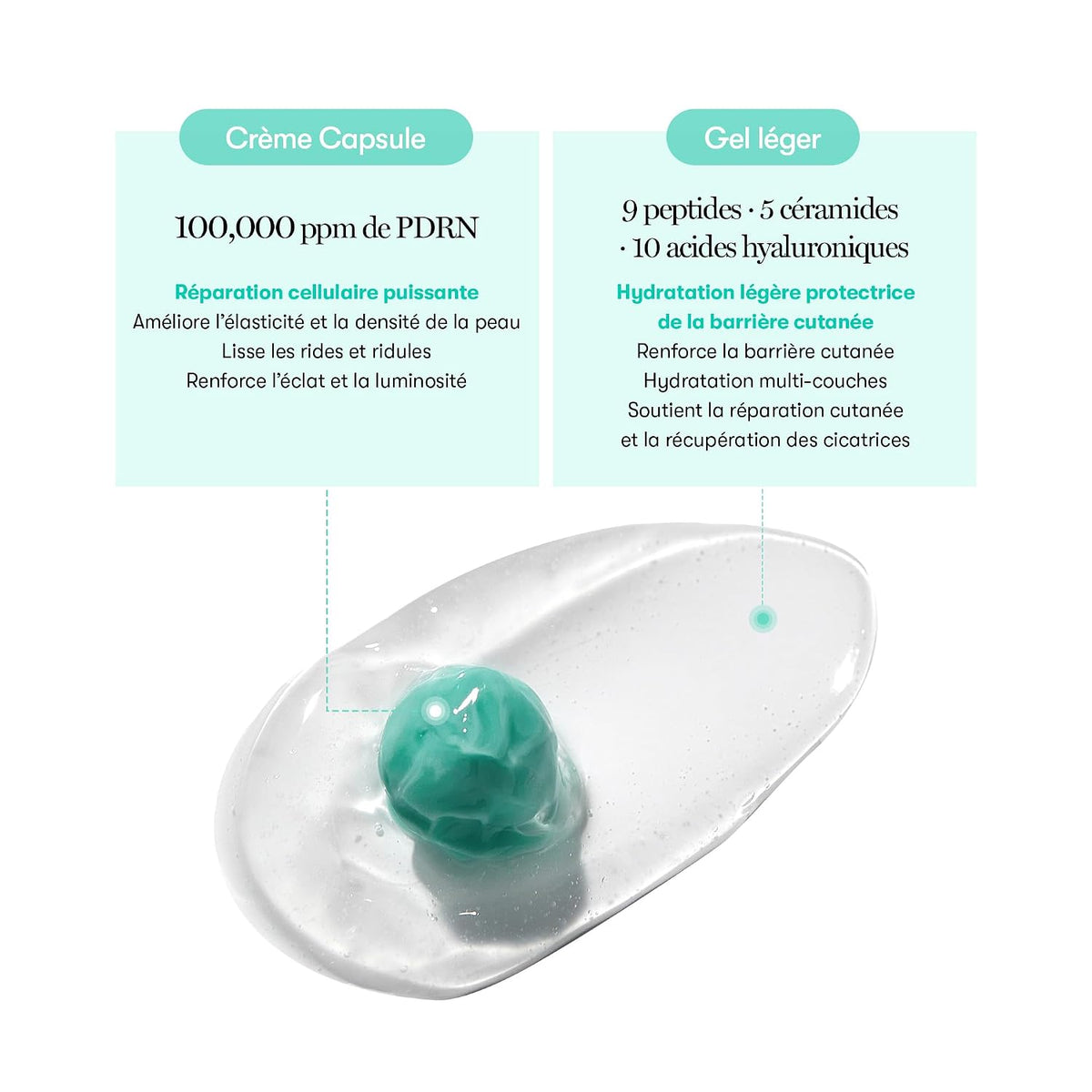 VT COSMETICS PDRN Crema Cápsula 100, 1.69 fl. onz.  | Hidratante fa...