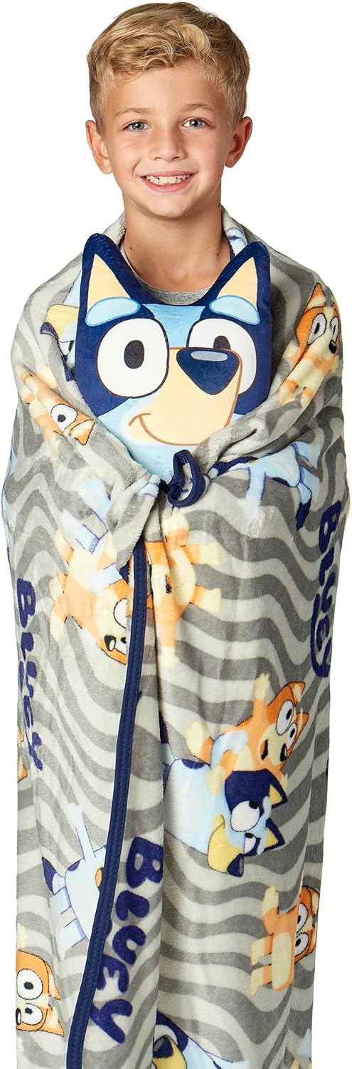 Set de Almohada y Manta de Abrazo Divertido de Bluey \u2013 Peluche...