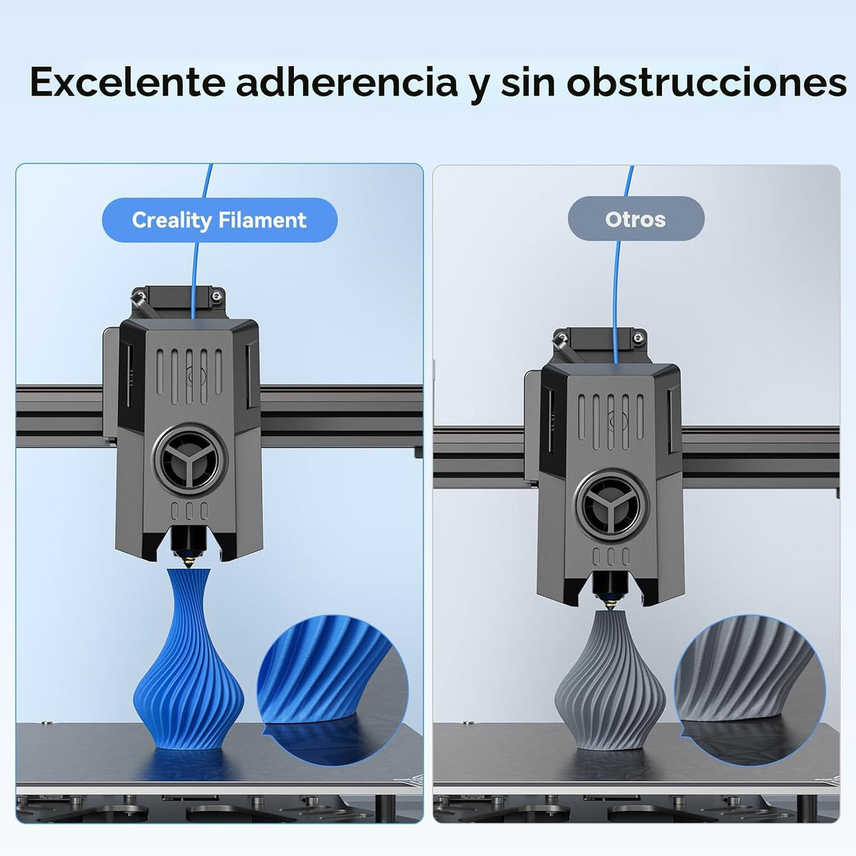 Creality Filamento para impresora 3D, filamento PLA de 0.069 pulgad...