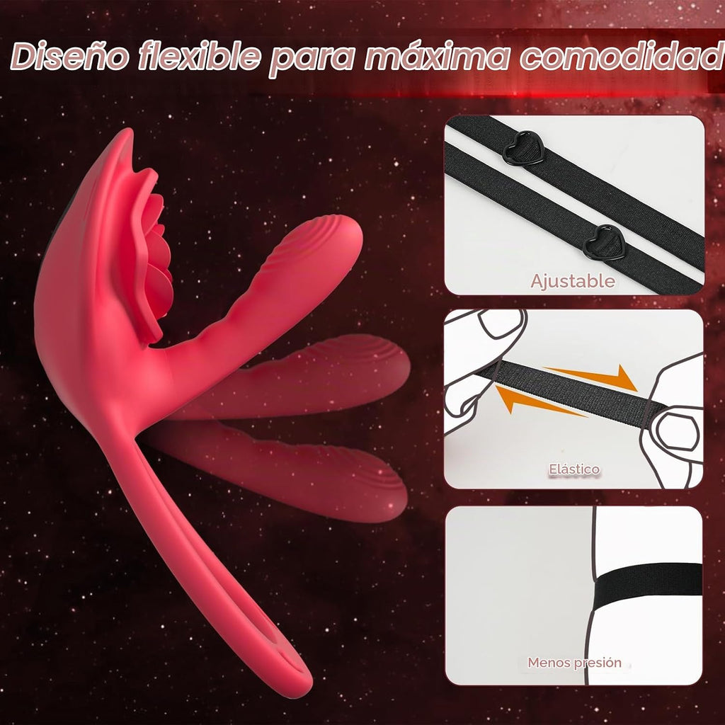 correa en el vibrador vibrador del consolador del punto G de la man...
