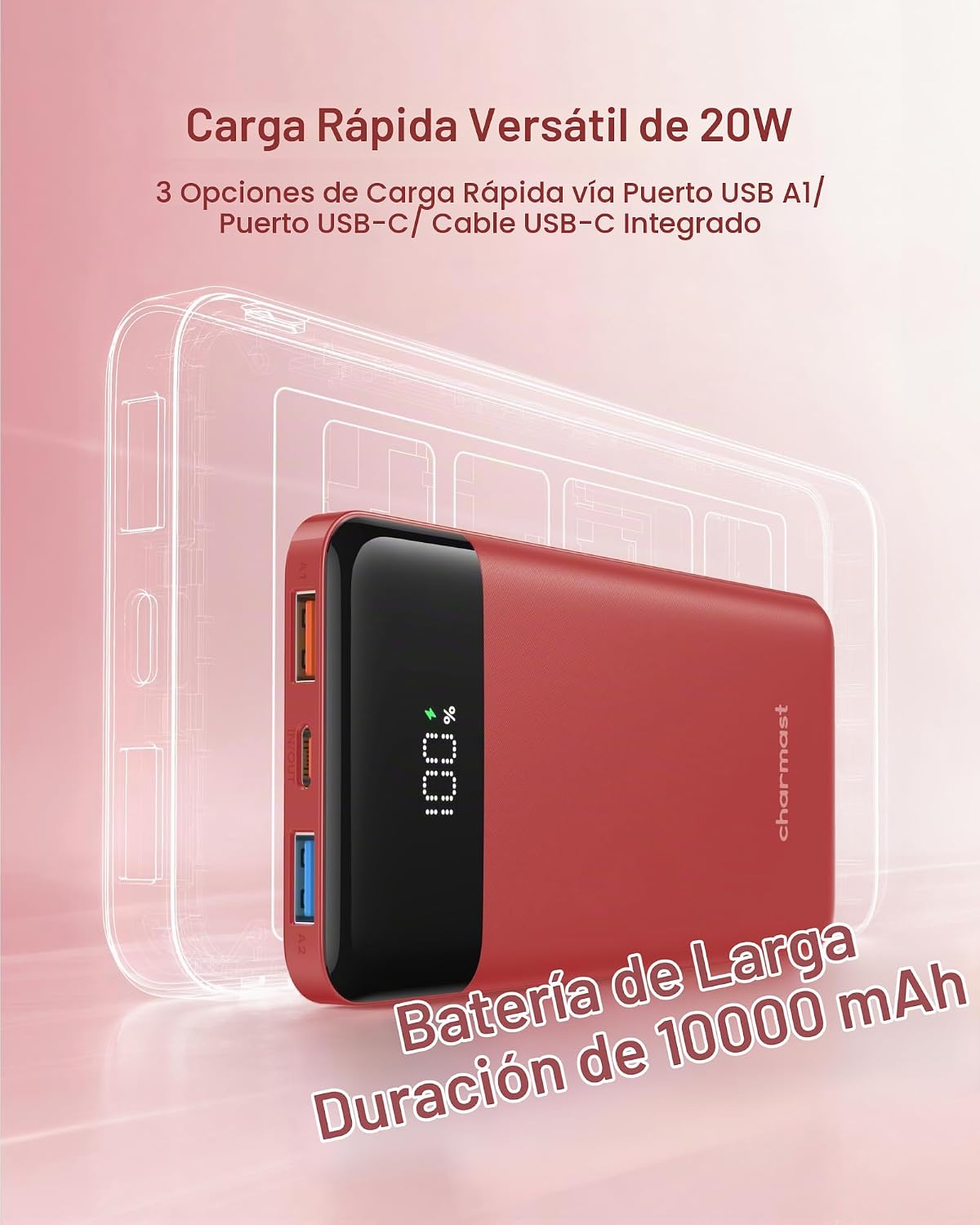 charmast Cargador portátil, banco de energía de carga rápida | Comp...