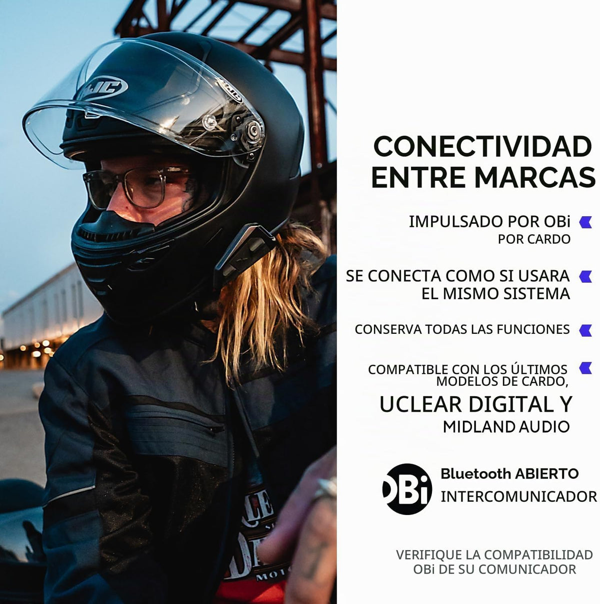 EXOCOM Link-1 Sistema de comunicación de casco de motocicleta inter...