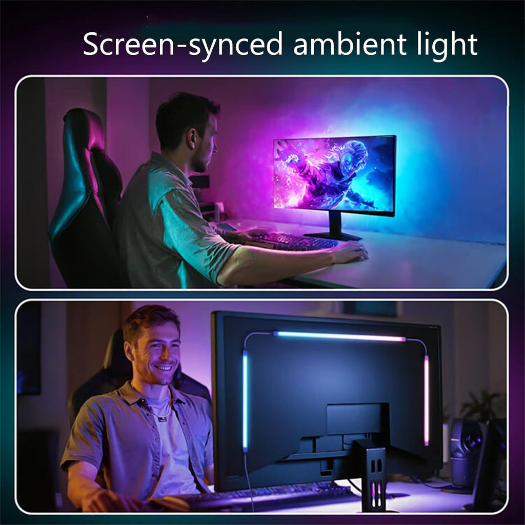 BLYGACN Monitor LED Retroiluminación, Pantalla RGB Luz de Escritori...