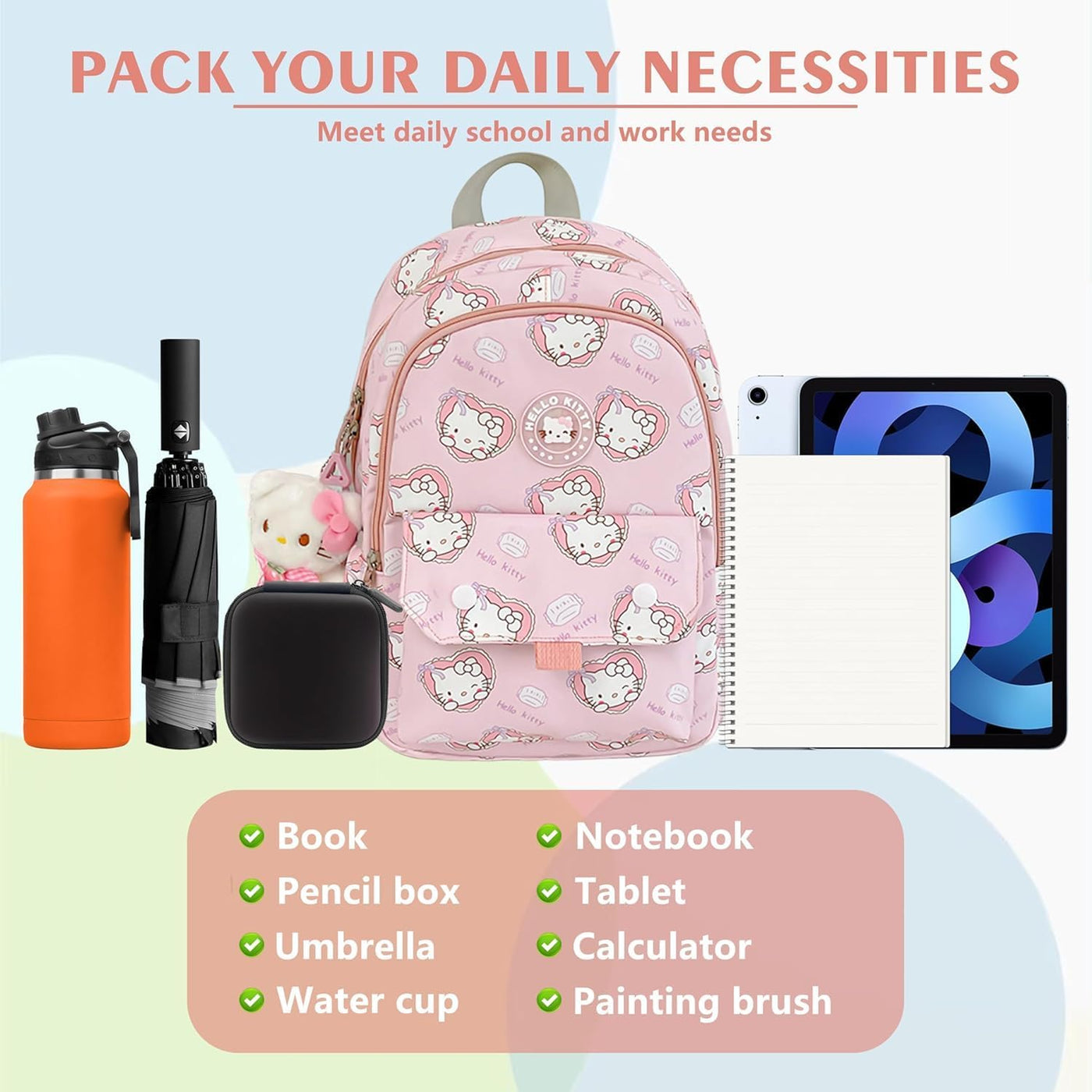 trettitre Mochila linda de anime para estudiantes, bolsa de viaje c...