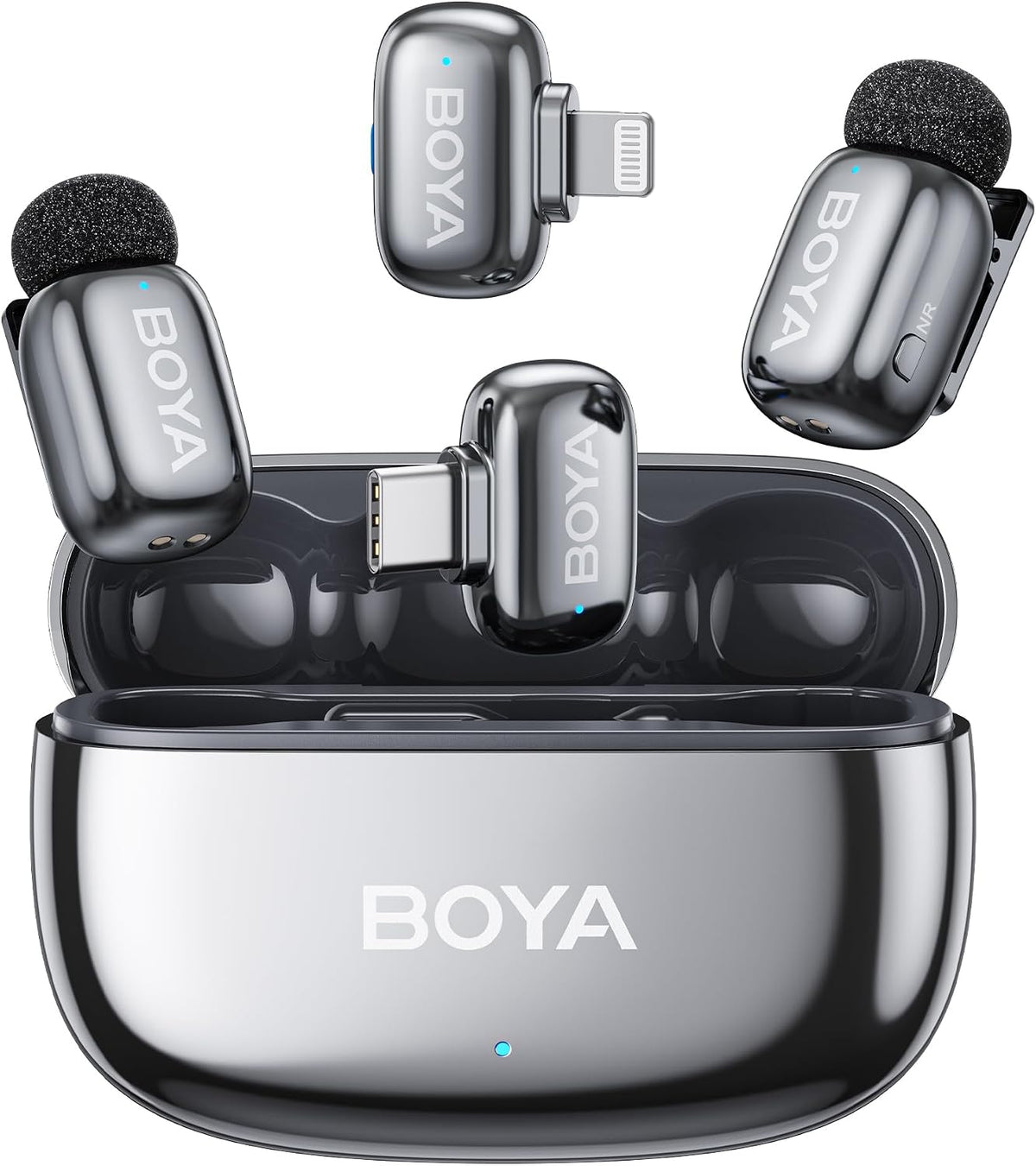 BOYA Mini 2 Micrófono Lavalier Inalámbrico para iPhone 15-17\/Andro...