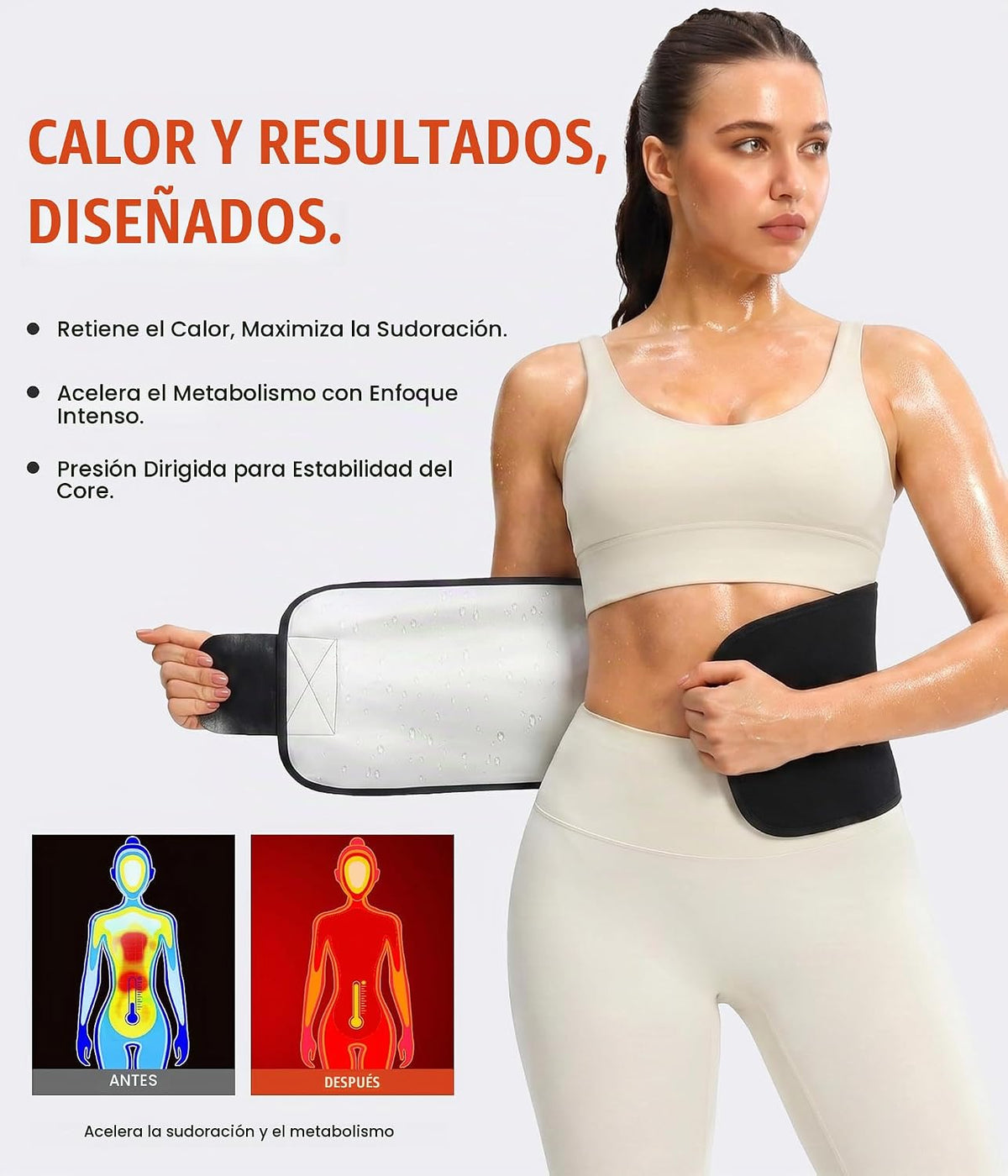 Junlan Entrenador de cintura para mujer - Banda de sudor para entre...