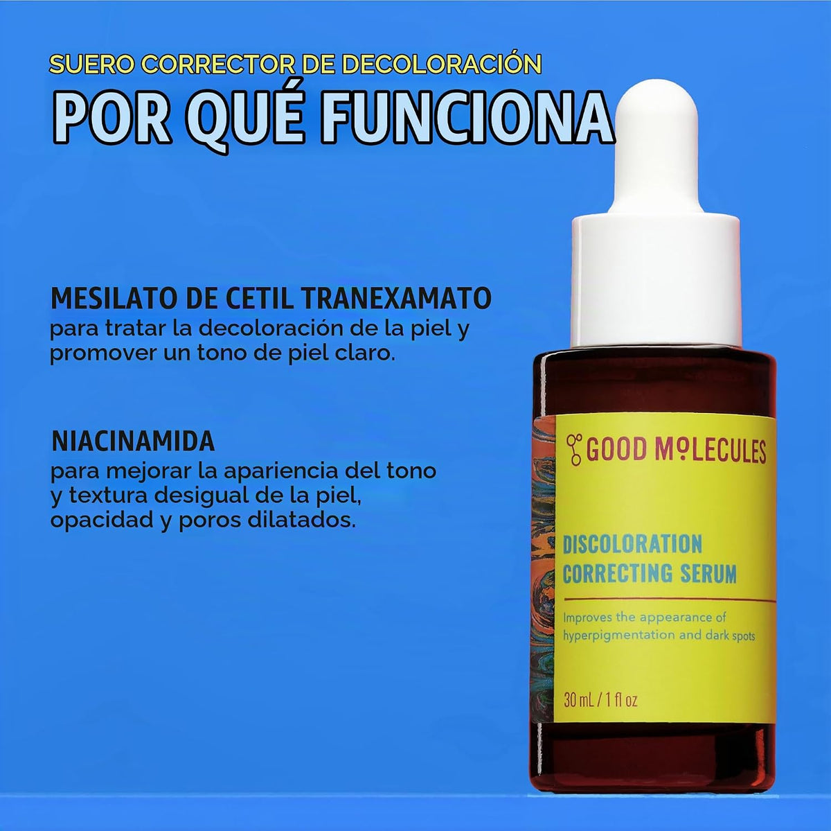 Good Molecules Dúo post-imperfección y decoloración, suero + tóner...