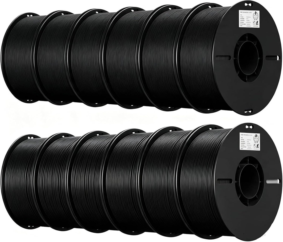 Creality Filamento PLA para impresora 3D, negro, paquete de 12, 26....