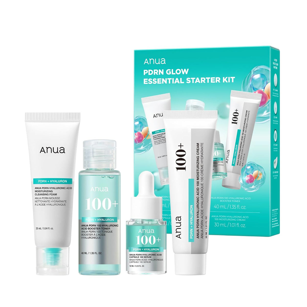 Kit de inicio esencial Anua Salmon DNA PDRN Glow | Set de cuidado d...