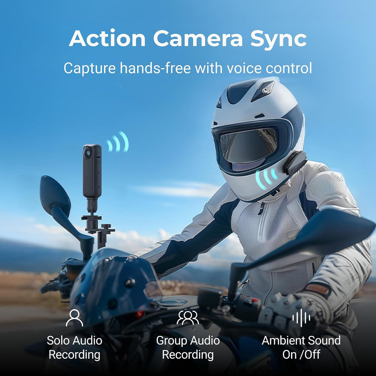 RESOPILOT Auriculares Bluetooth para casco de motocicleta, intercom...