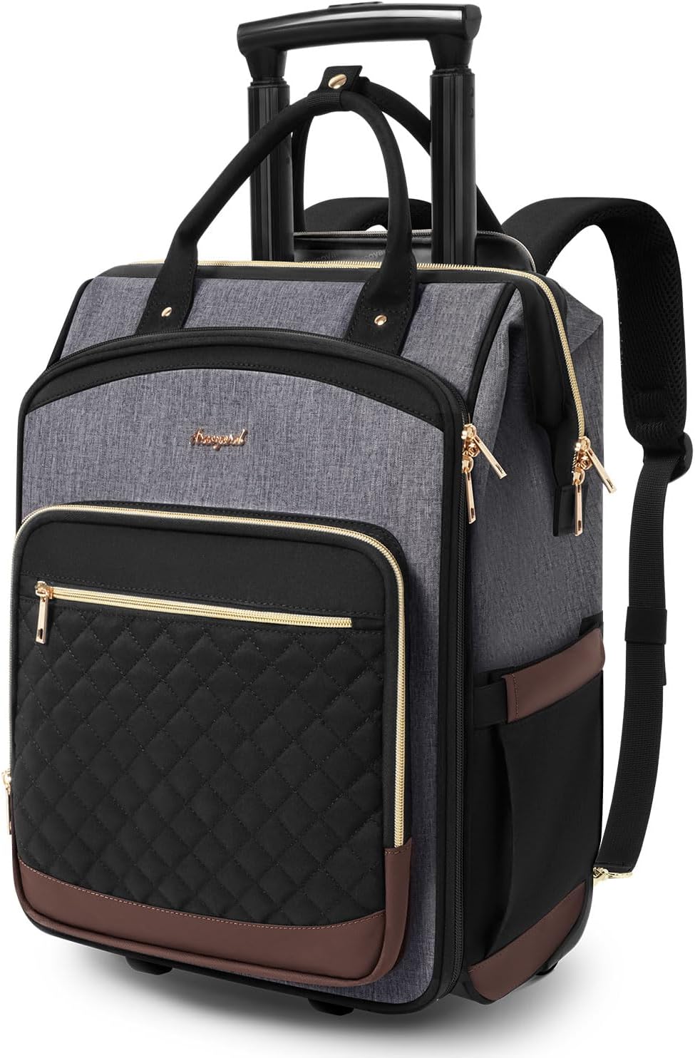 Arcoyard Mochila con ruedas para mujer, mochila de viaje de 16 pulg...