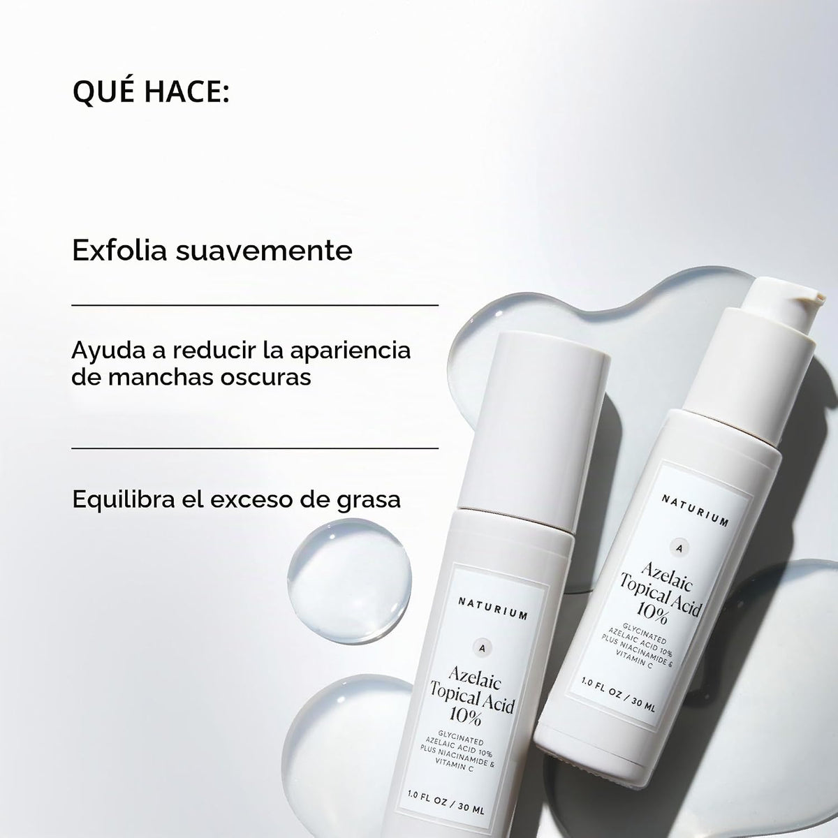 Naturium Ácido Azelaico Tópico 10%, tratamiento de belleza para el...