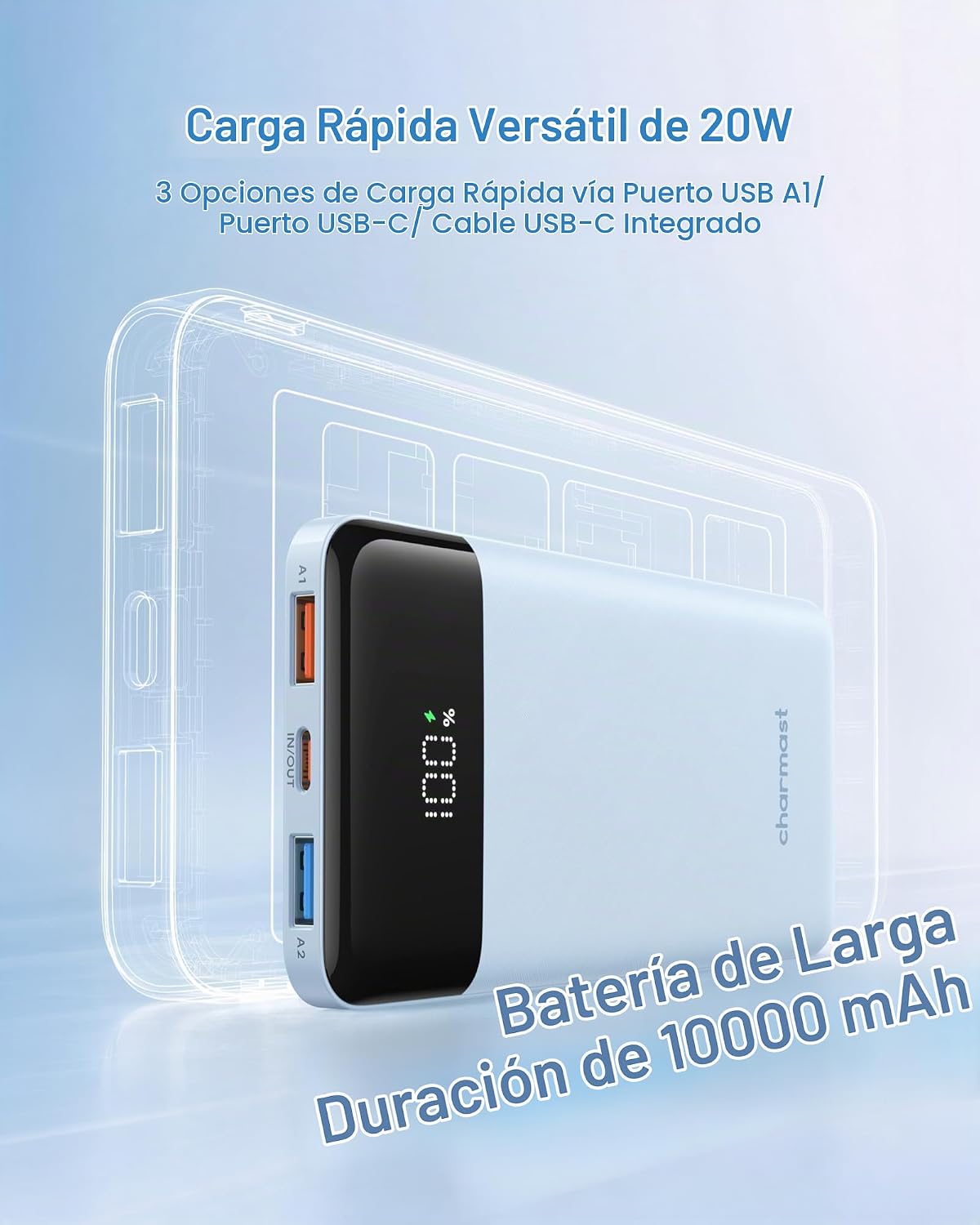 charmast Cargador portátil, banco de energía de carga rápida | Comp...