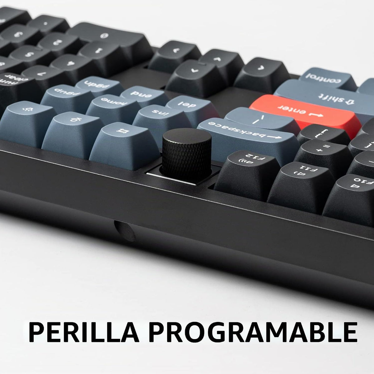 Keychron V6 Teclado mecánico con cable personalizado con perilla, d...