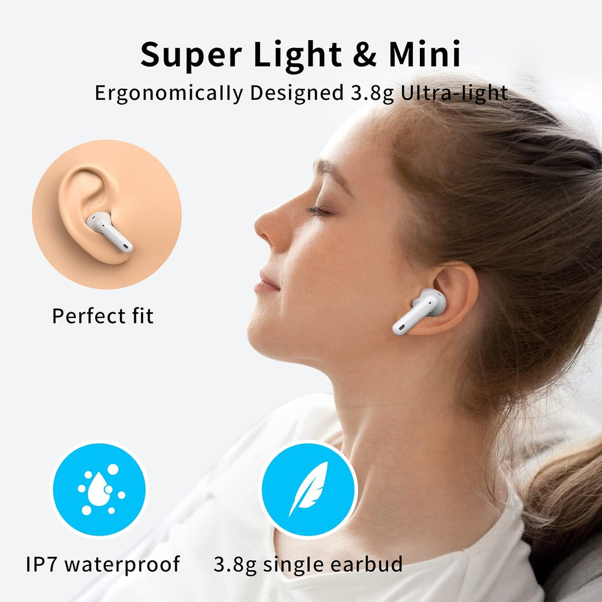 XIAOWTEK Auriculares inalámbricos A40 Pro, auriculares Bluetooth de...