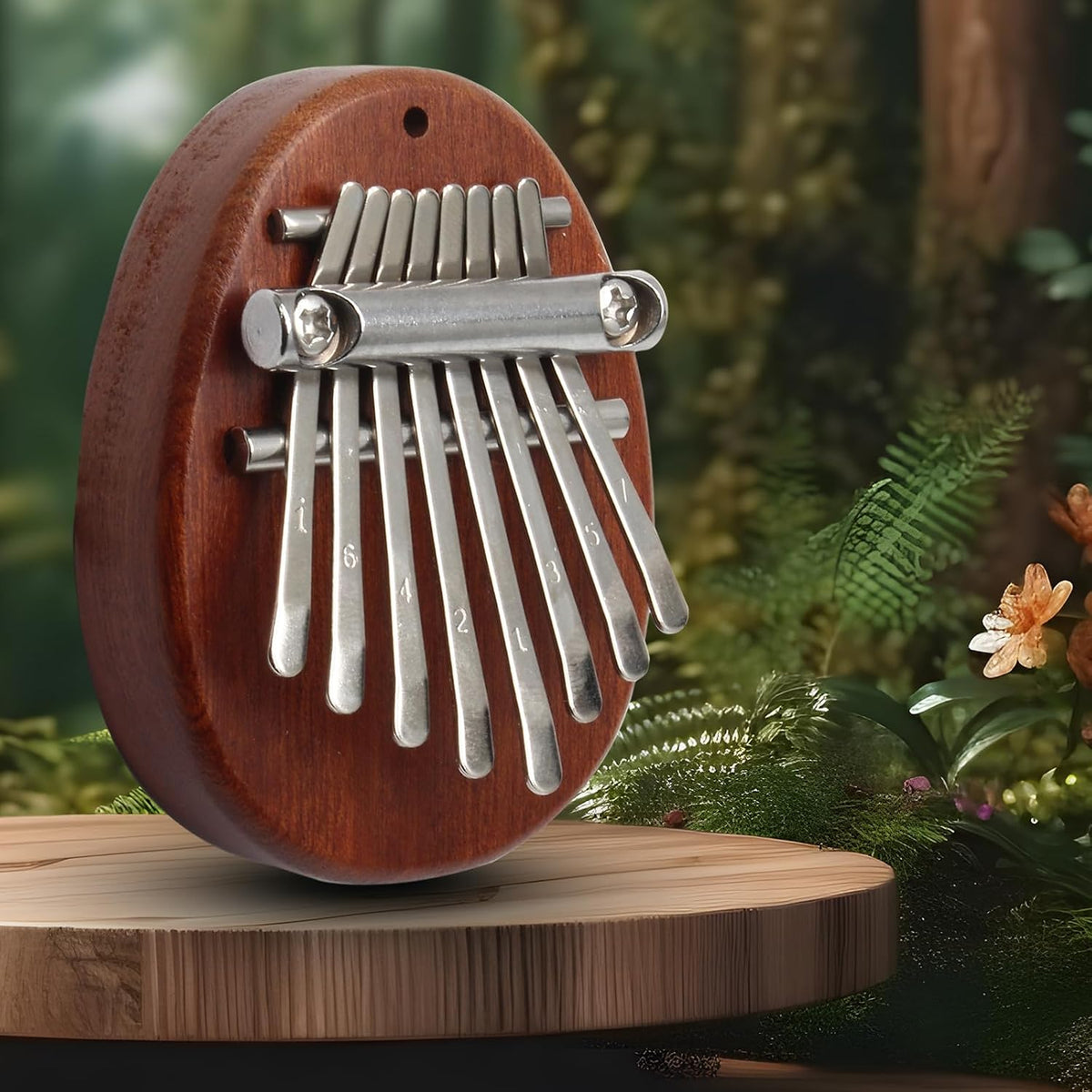 Uenhoy Mini Piano de Pulgar Kalimba de Madera de 8 Teclas Piano de...